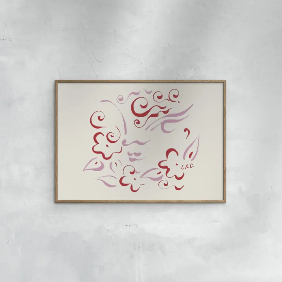 Plakater & Rammer<Poster & Frame The Poster Club x Lucrecia Rey Caro - Celestial Blossom Flerfarvet