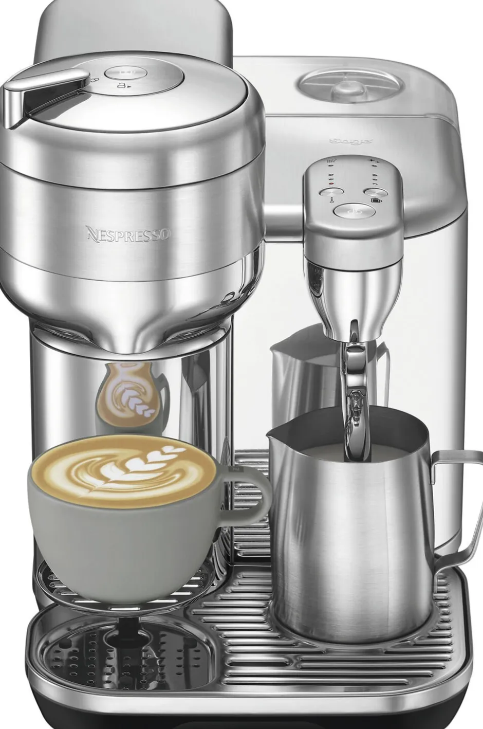 Kaffe & Te<Nespresso The Vertuo Creatista Brushed Stainless Steel
