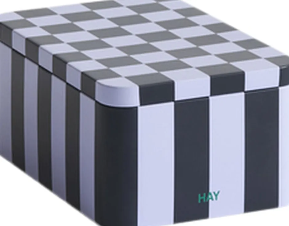 Opbevaring<Hay Tin Container-Small-Dark blue and l