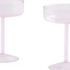 Glas<Hay Tint Coupe Glass-Set of 2-Pink