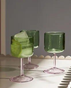 Glas<Hay Tint Wine Glass-Set of 2-Green and