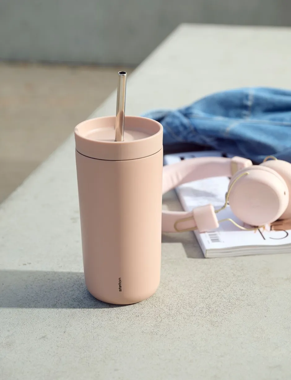 Kaffe & Te<Stelton To Go Sip termokop med sugerør 0.4 l. Heather