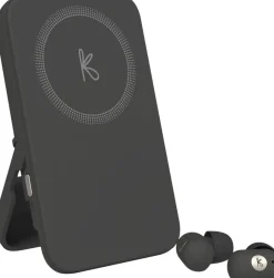 Elektronik<Kreafunk toCHARGE GO In-ear høretelefoner, trådløs opladning og powerbank