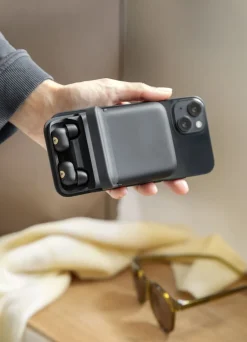 Elektronik<Kreafunk toCHARGE GO In-ear høretelefoner, trådløs opladning og powerbank
