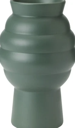 Vaser & Urtepotteskjulere<Knabstrup Keramik Tortus Archie vase No2 H 23. 5 cm dark green
