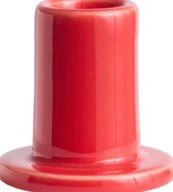 Lys & Lysestager<Hay Tube Candleholder-Small-Red
