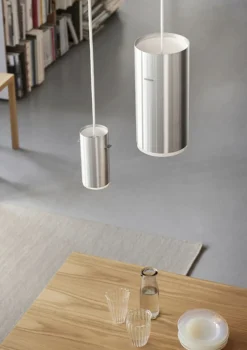 Pendler<Moebe Tube Pendant, Brushed Aluminium, Large