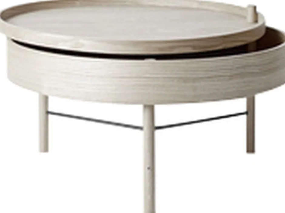 Møbler<Audo Copenhagen Turning Table, White Oak ø65 cm, Bl
