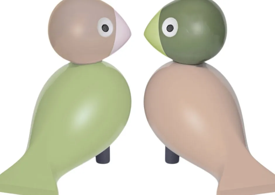 Figurer & Skulpturer<Kay Bojesen Turtelduer H9 cm lys grøn/rosa 1 par