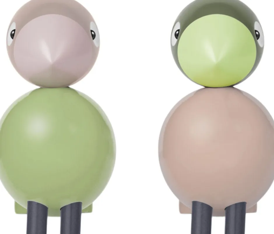 Figurer & Skulpturer<Kay Bojesen Turtelduer H9 cm lys grøn/rosa 1 par