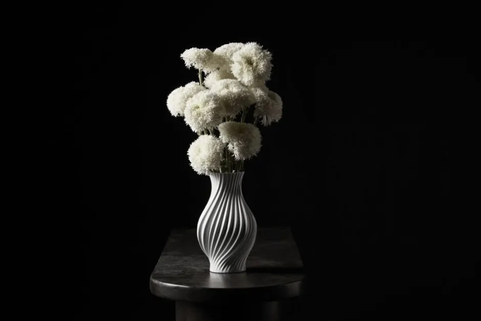 Vaser & Urtepotteskjulere<Kähler Twist Vase H25 cm hvid porcelæn