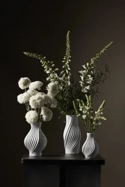 Vaser & Urtepotteskjulere<Kähler Twist Vase H25 cm hvid porcelæn