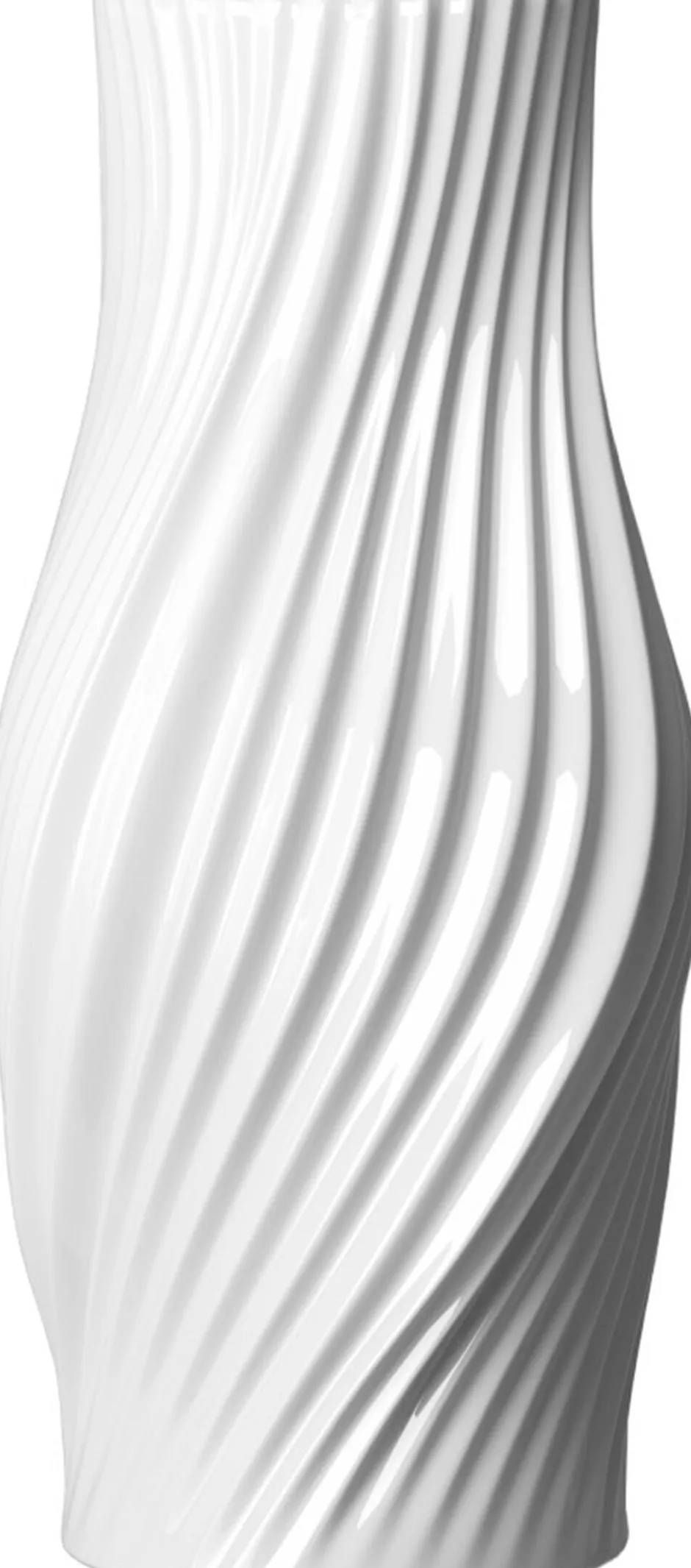 Vaser & Urtepotteskjulere<Kähler Twist Vase H31 cm hvid porcelæn