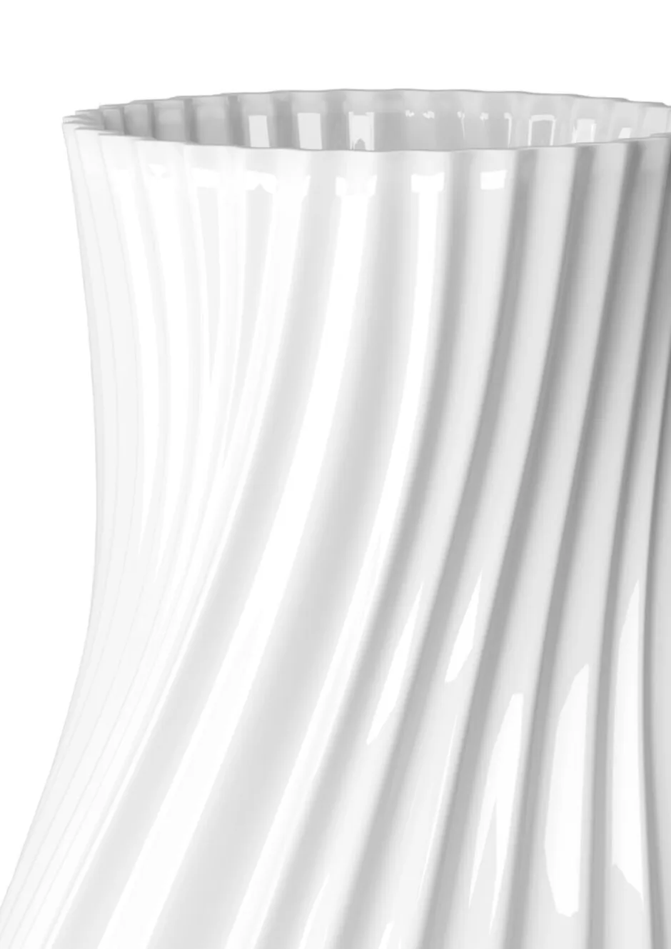 Vaser & Urtepotteskjulere<Kähler Twist Vase H31 cm hvid porcelæn