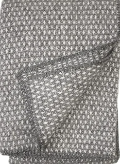 Plaider<Klippan Uldplaid Dots M&oslash;rkegrå