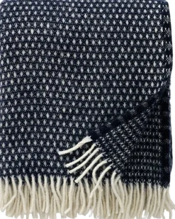 Plaider<Klippan Uldplaid Dots Navy blazer