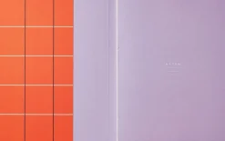 Kontorartikler<Notem UMA Flat Lay Notebook - Large, Orange check