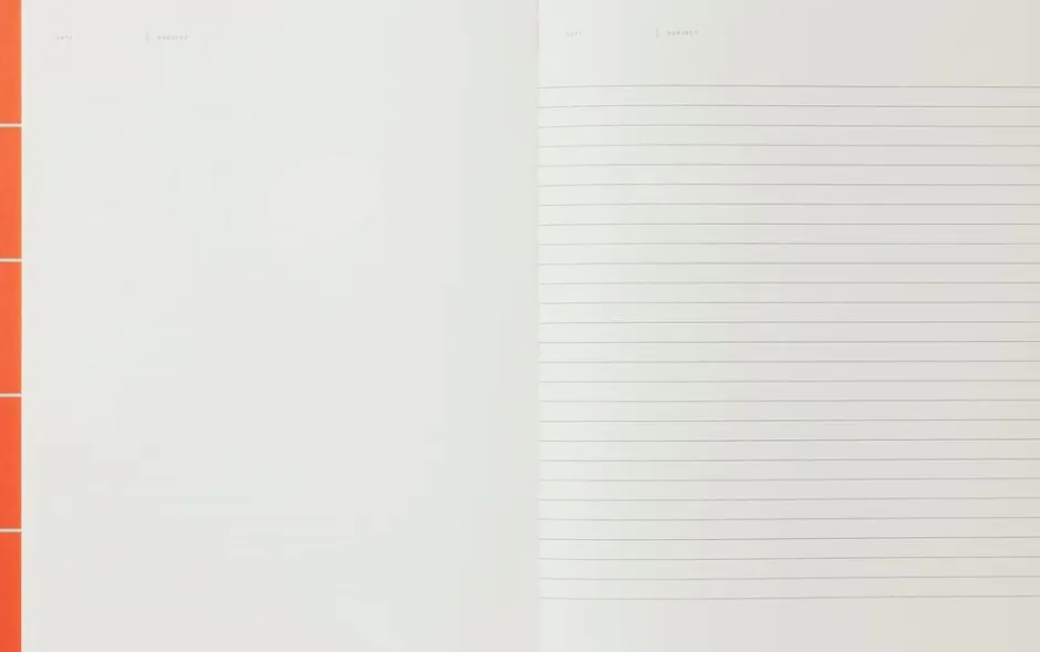Kontorartikler<Notem UMA Flat Lay Notebook - Large, Orange check