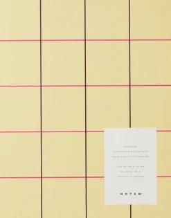 Kontorartikler<Notem UMA Flat Lay Notebook - Large, Yellow check