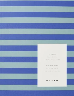 Kontorartikler<Notem UMA Notebook, Flat-Lay - Medium, Blue Stripe
