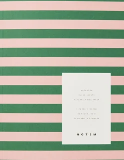 Kontorartikler<Notem UMA Notebook, Flat-Lay - Medium, Green & Rose