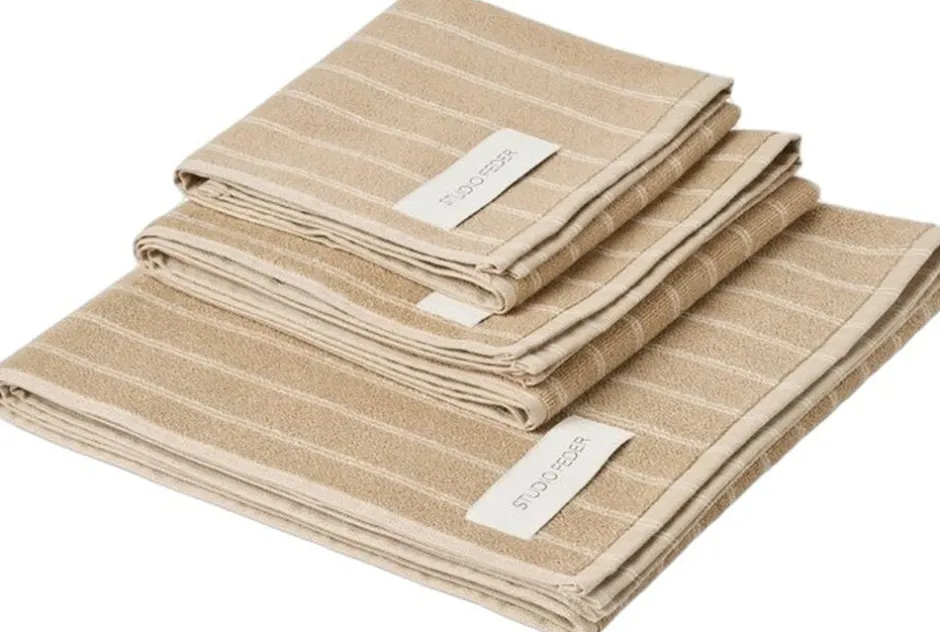 Håndklæder<Studio Feder Una Håndklæde Sand beige rain
