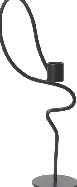 Lys & Lysestager<Ferm Living Valse Candle Holder - High - Black