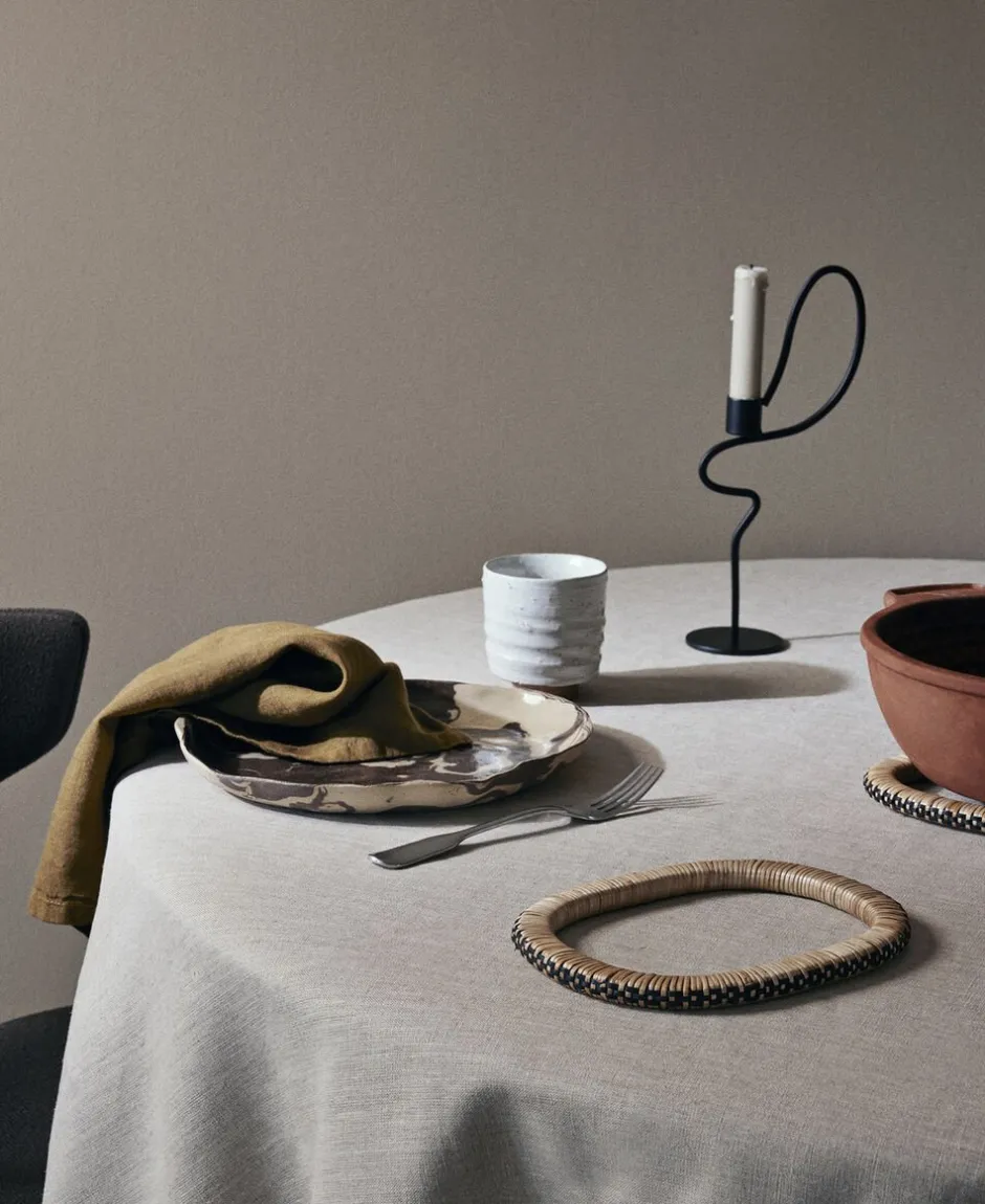 Lys & Lysestager<Ferm Living Valse Candle Holder - High - Black
