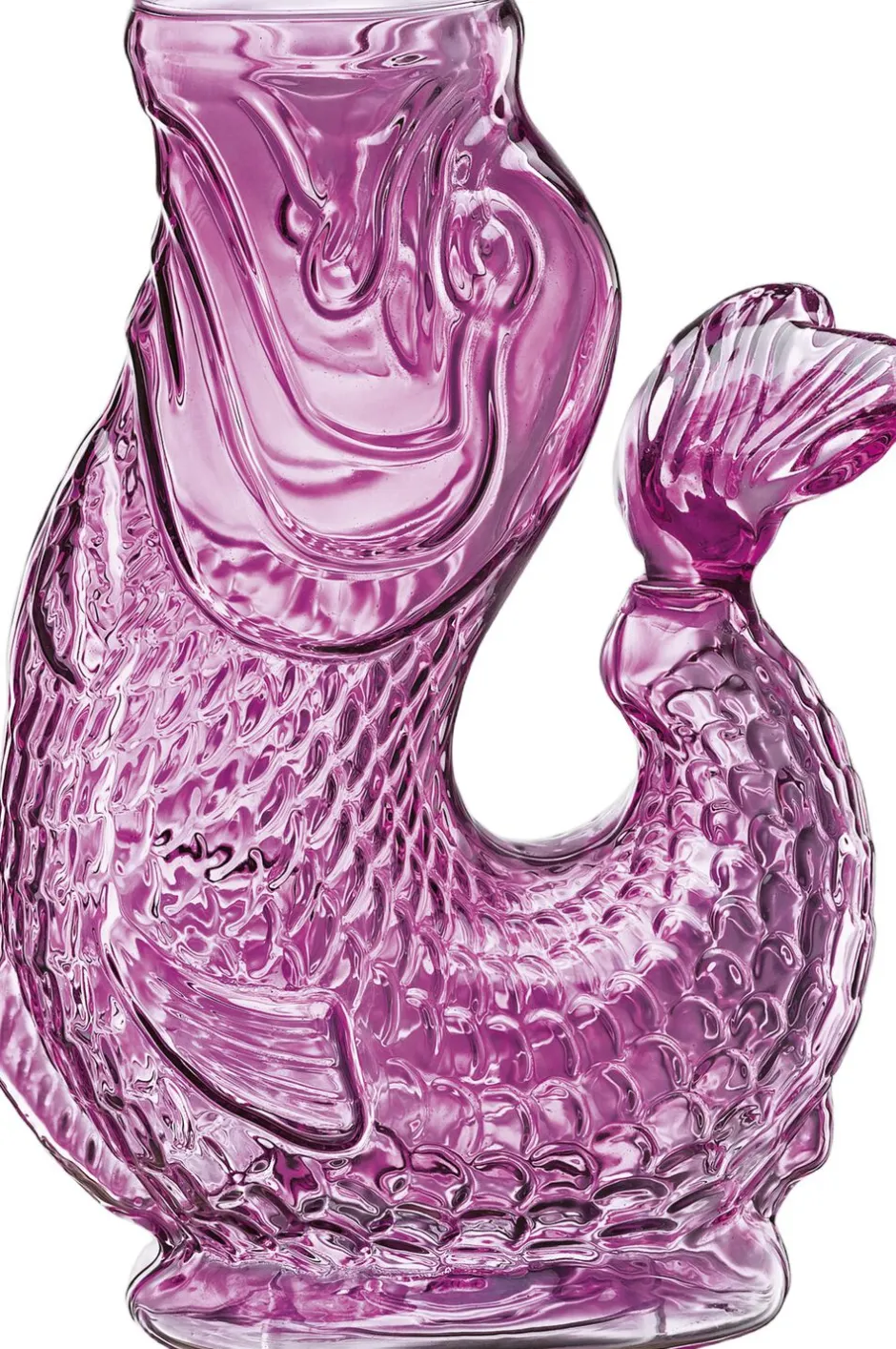 Karafler & Kander<CILIO Vandkaraffel fisk, lilla, glas, NEMO