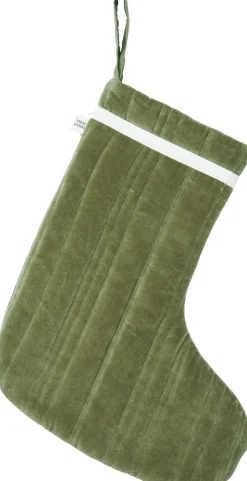 Julepynt<Ferm Living Vari Quilted Christmas Stocking - Velvet - Khaki