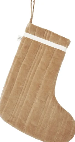 Julepynt<Ferm Living Vari Quilted Christmas Stocking - Velvet - Tan