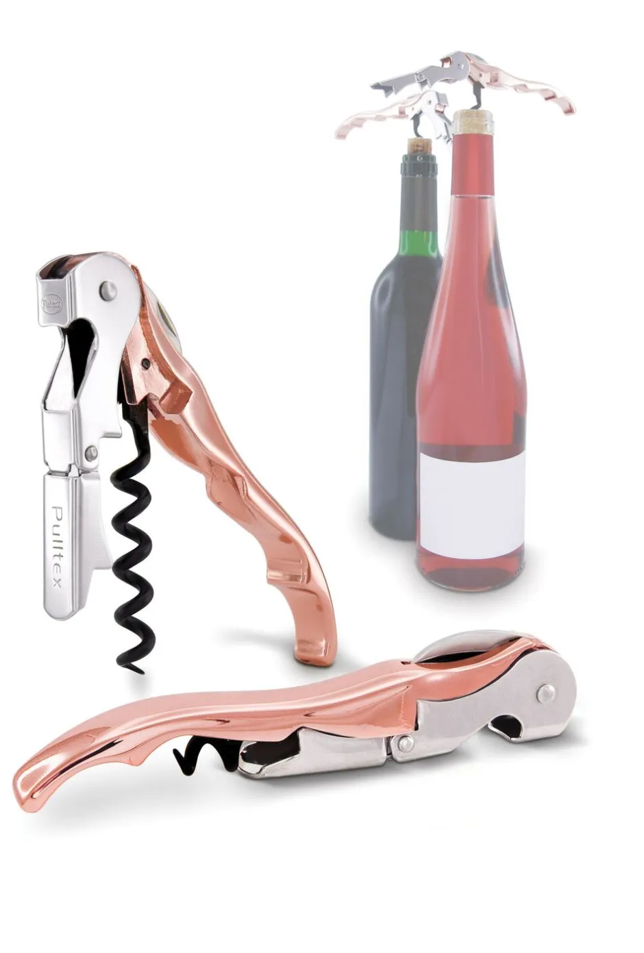 Bar & Vin<PULLTEX Vinåbner Pulltaps Classic Rose Gold m hylster