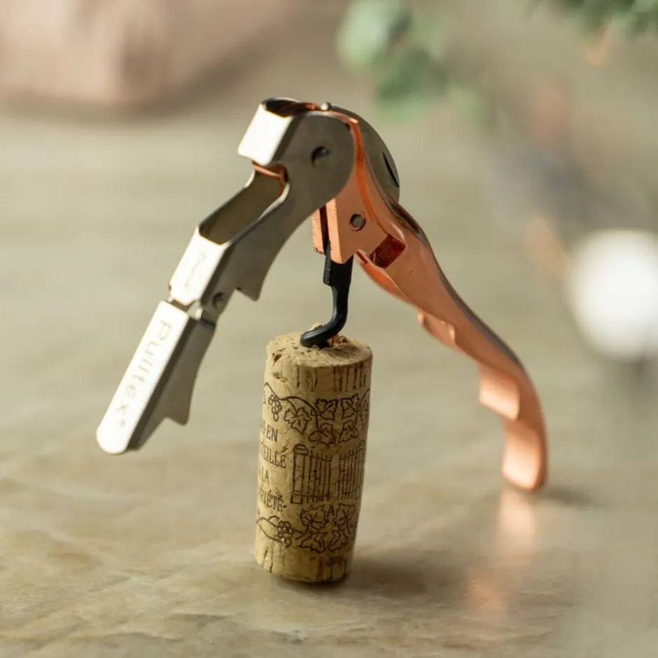 Bar & Vin<PULLTEX Vinåbner Pulltaps Classic Rose Gold m hylster