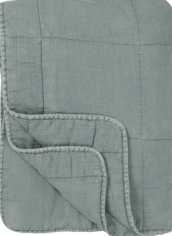 Plaider<Ib Laursen Vintage quilt Støvblå