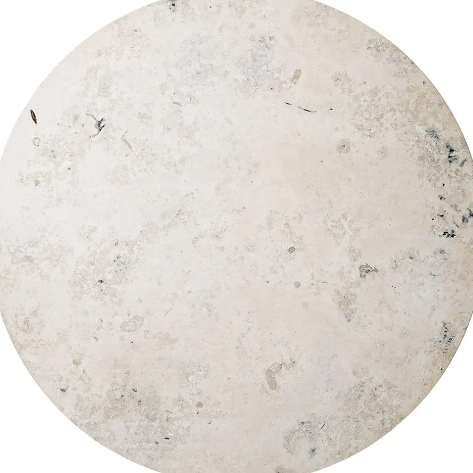 Møbler<Vipp 494 Cabin round Ø130 L. Beige marble, Dark oak