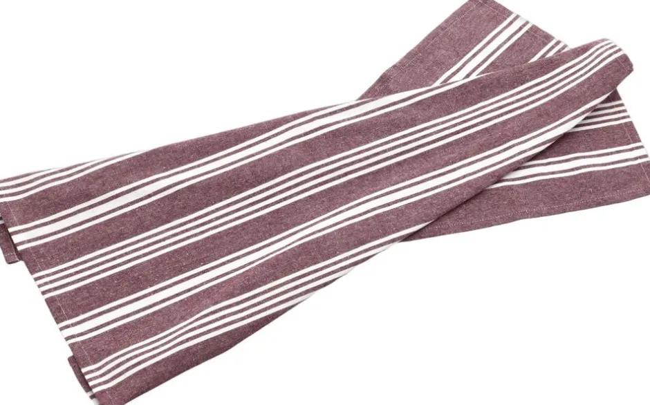 Tekstiler Til Køkkenet<Bastian Viskestykke recycle Eco Stripe 70 x 50 cm Rumba red