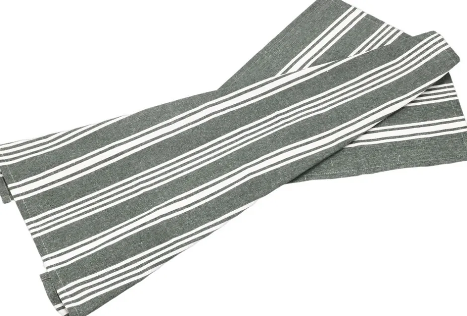 Tekstiler Til Køkkenet<Bastian Viskestykke recycle Eco Stripe 70 x 50 cm Forest green