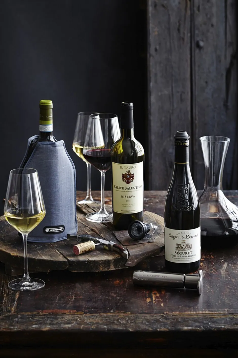Bar & Vin<Le Creuset WA-137 Vinpumpe & 3 prop Stål