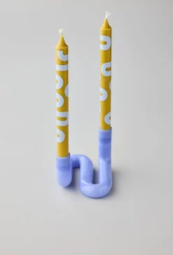Lys & Lysestager<Studio About WAVE, MILK BLUE