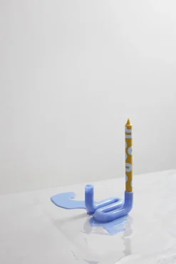 Lys & Lysestager<Studio About WAVE, MILK BLUE