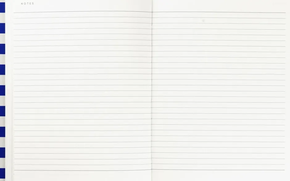 Kontorartikler<Notem Weekly Planner med syet ryg, Blå stribe