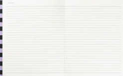 Kontorartikler<Notem Weekly Planner med syet ryg, Rosa og grøn stribe