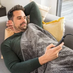 Elektronik<Beurer Wellbeing HD 65 Dark Grey Varmeplaid 180x130 cm