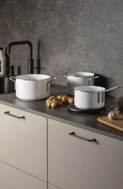 Gryder & Pander<Eva Trio White Line grydesæt 3 stk. 1,8 l 2,5 l 3,8 l keramisk Slip-L