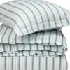 Sengetøj & Lagner<Lexington White/Eucalyptus Striped Cotton Poplin Bed Set