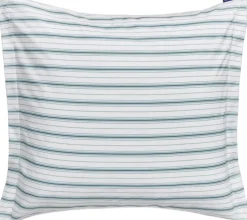 Sengetøj & Lagner<Lexington White/Eucalyptus Striped Cotton Poplin Bed Set