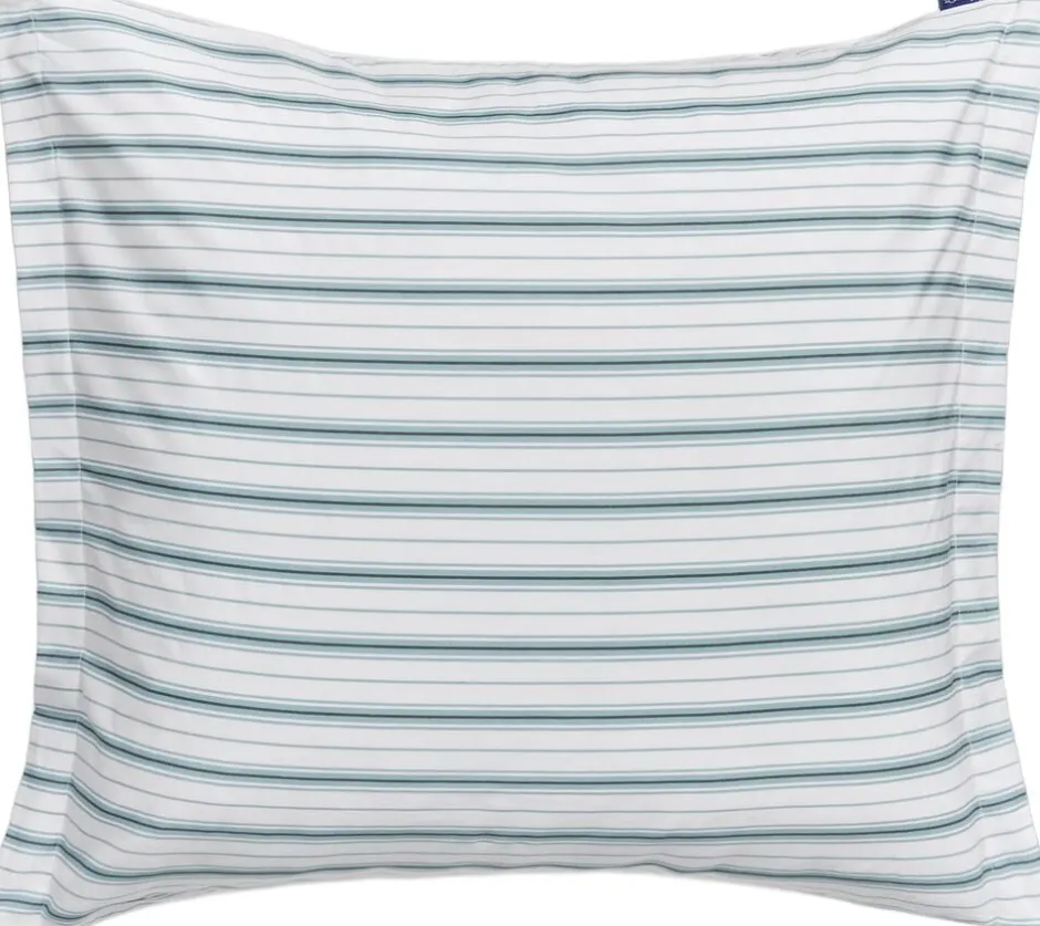 Sengetøj & Lagner<Lexington White/Eucalyptus Striped Cotton Poplin Bed Set