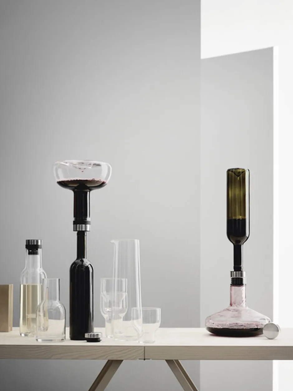 Bar & Vin<Audo Copenhagen Wine Breather, Clear/Steel