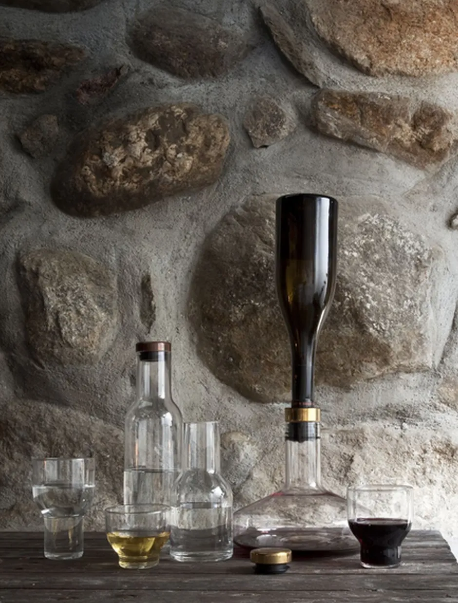 Bar & Vin<Audo Copenhagen Wine Breather, Deluxe, Clear/Gold