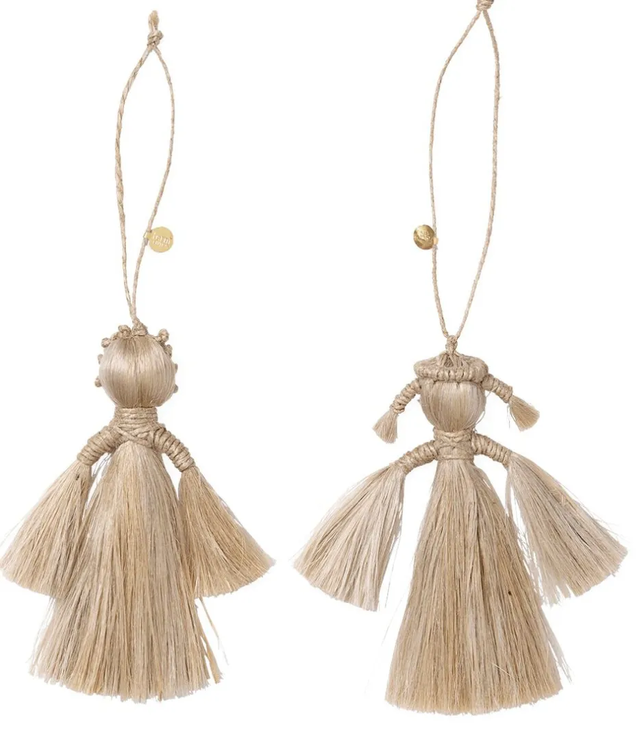 Juletræspynt<Ferm Living Wing Angels - Set of 2 - Natural